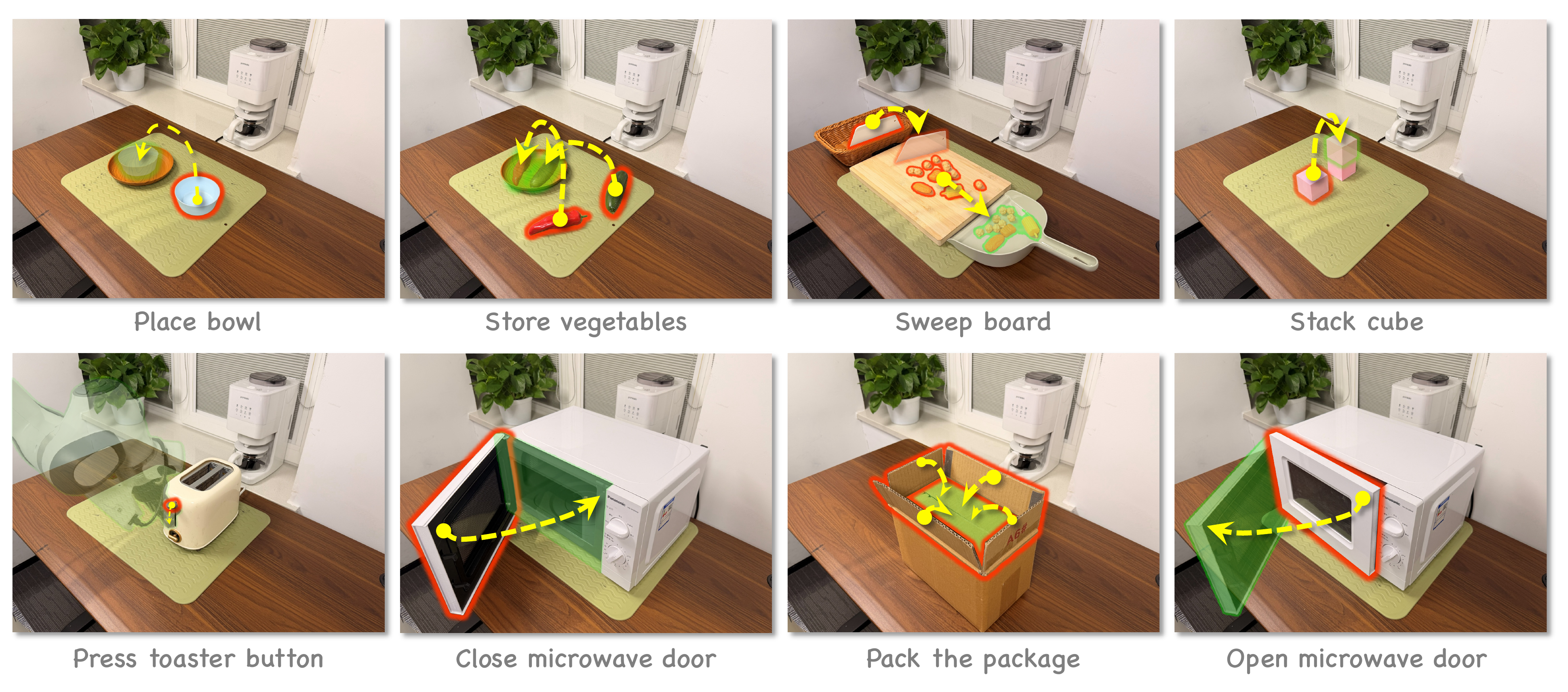Real-world manipulation tasks